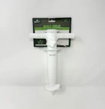 QUEST ' BEACH AUGER ' WHITE ' FITS POLES UP TO 25MM ' UMBRELLA HOLDER
