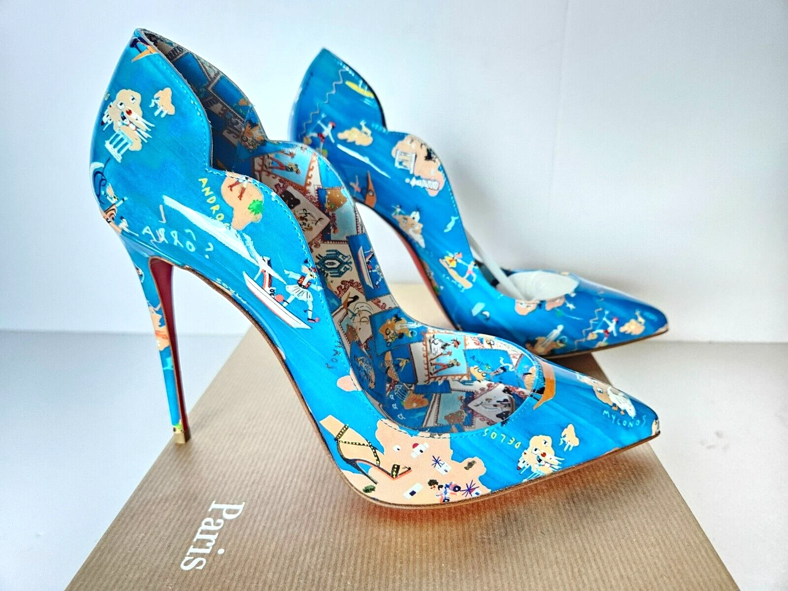 Christian Louboutin — Christian Louboutin Hot Chick 100 Loubi Odissey Patent Red Sole Pump 38/US 8