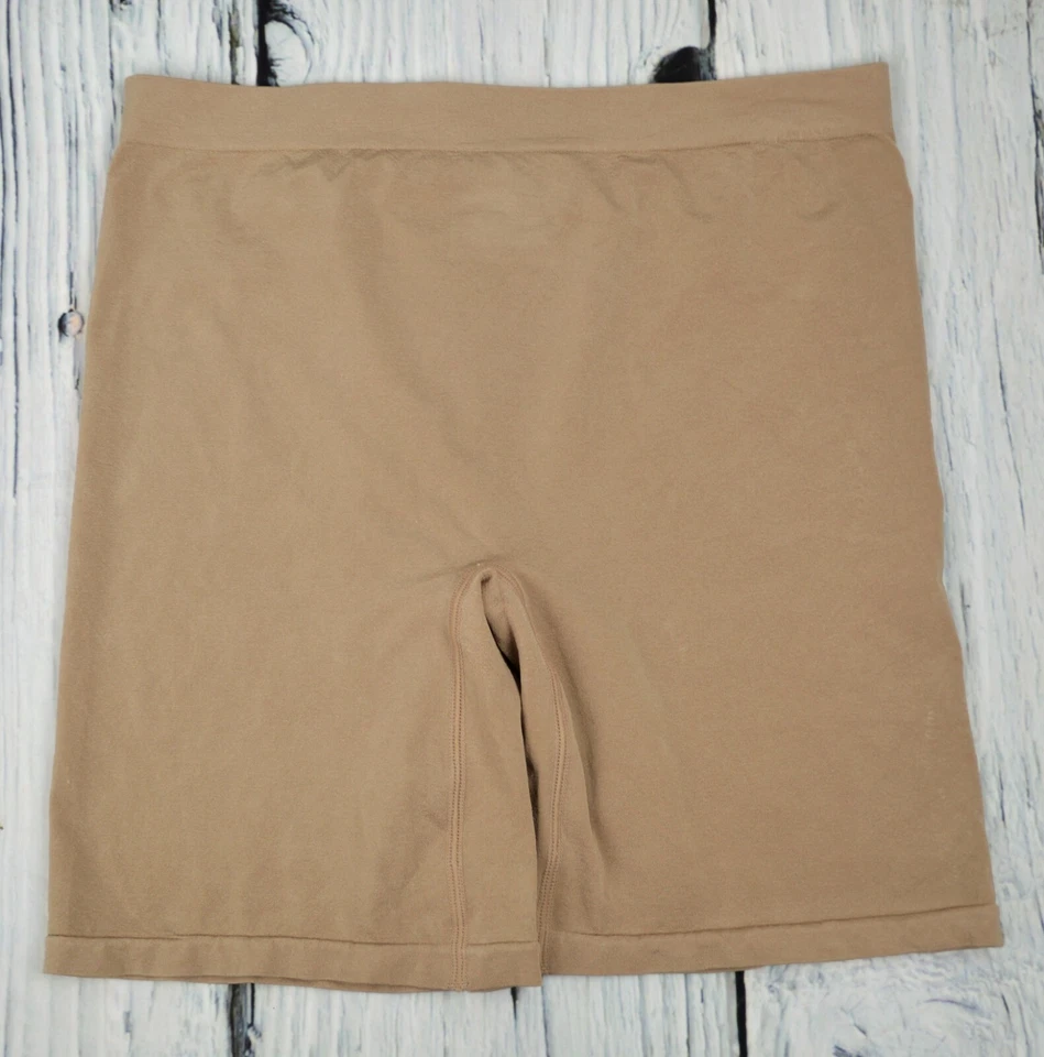 Breezies Sin Costuras Control Pierna Larga Panty Modelador Faja Prendas Modeladoras Beige Sólido L Foto 4 de 4