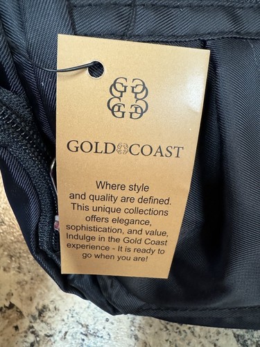 Gold Coast Black Canvas Bag Multi-Pocket Handbag, Clutch and Jewelry Set - Picture 7 of 18