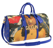 Louis Vuitton Keepall Bandouliere 50 Masters Jeff Koons Gauguin Blue Travel Bag