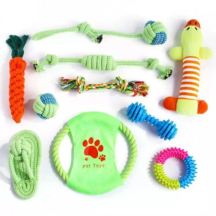 Dog Toys for Chewers Aggressive Puppy Teething Chew Rope Treats Toy Fun 10 Pack - Image 3 of 4