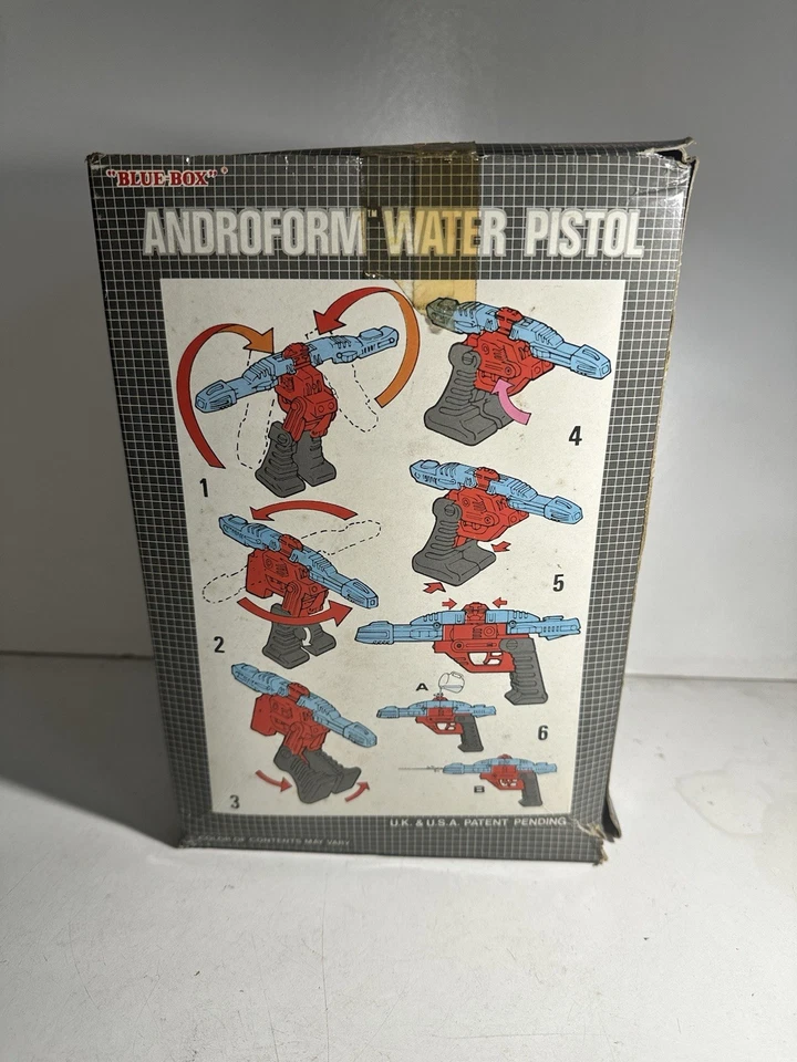 Sealed Blue Box Androform Water Pistol Vintage Transformer Go Bot - Image 3 of 4