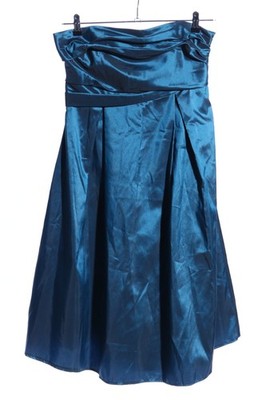 ZERO schulterfreies Kleid Damen Kleid Gr. DE 40 petrol Elegant