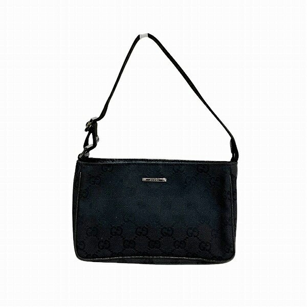 Gucci 106644 Black Leather Handbag Pouch Crossbody Bag r6_0808-image