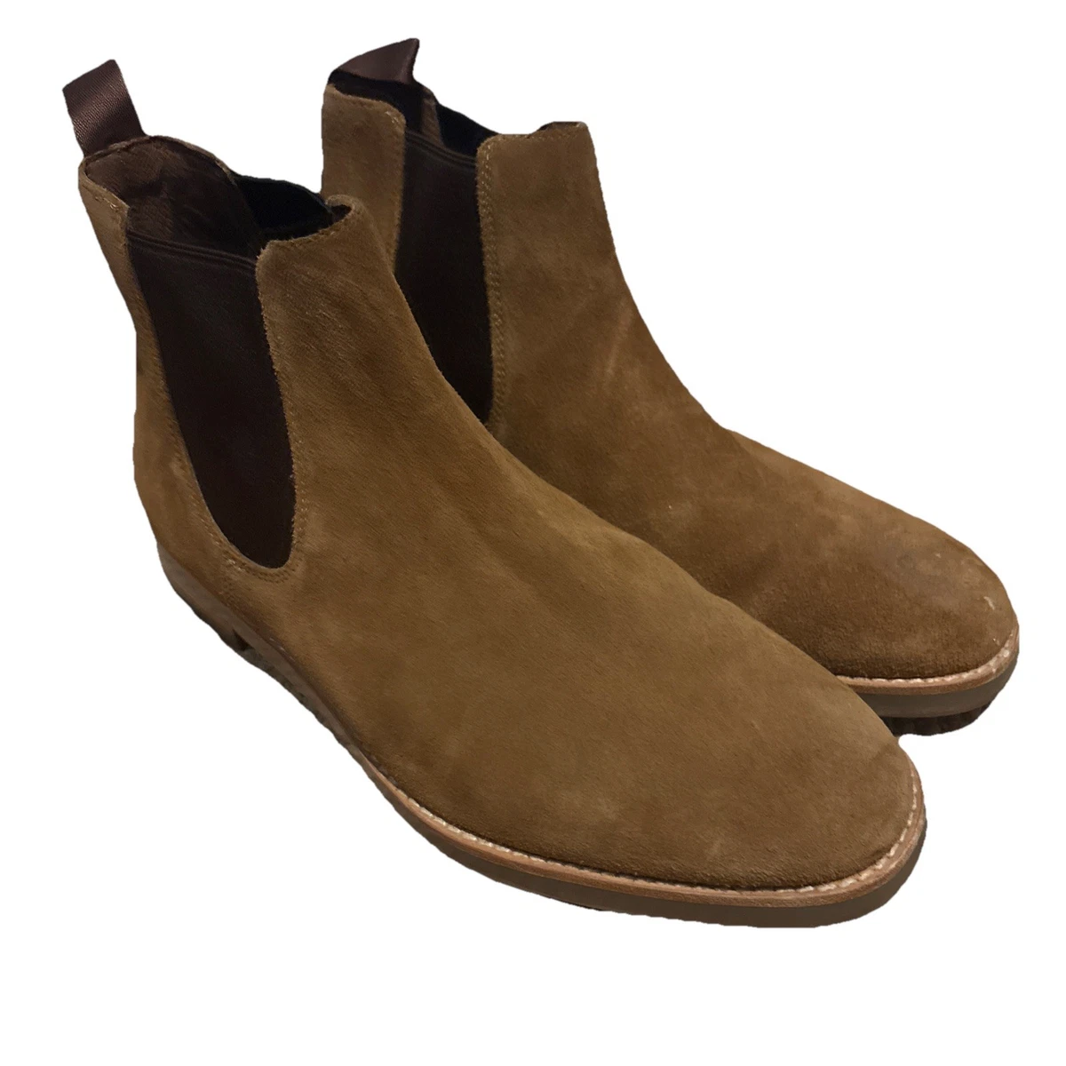 J CREW BA032 CHELSEA MENS USA Sz 10 BROWN SUEDE LEATHER ANKLE BOOTS Men main image 4