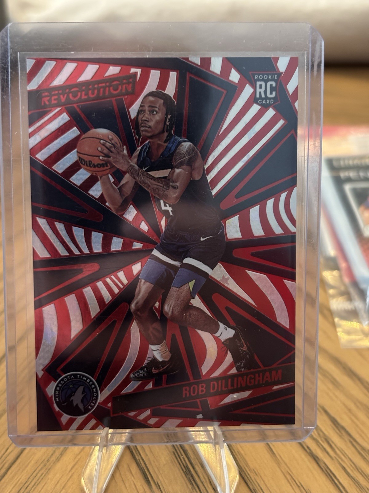 Panini Revolution 2024-25 Rob Dillingham #105 Red Astro /299 Rookie Timberwolves