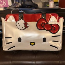 Loungefly Hello Kitty Face Black White Red 2012 Tote Large Shoulder Bag RARE Y2K