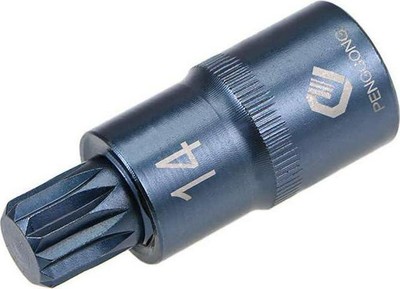 1/2 Antrieb x M14 (14 mm) Dreifach Vierkant Spline Bit Steckschlüssel, S2 Stahl Bits, CR-V 2