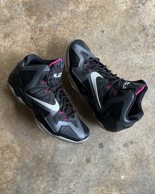 Nike Lebron 11 XI Black Silver Pink Miami Nights Shoes 616175-003