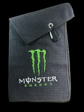 Monster Energy Golf Towel (31k Stitch) (8in x 16in) 5in Logo