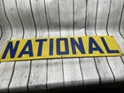Vintage NATIONAL Embossed Metal Sign Yellow Gas Oil Advertising Garage Decor
