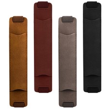 4 Pcs Pu Pen Sleeve Holder With Elastic Band For Notebook Planner Books