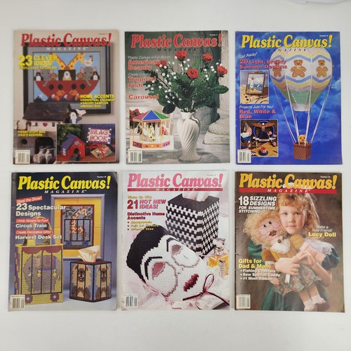 Lot of 14 Vtg 90s Plastic Canvas! Magazines Patterns, Projects, Articles & More - Picture 2 of 12