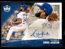 2022 Panini Diamond Kings DK Signatures Silver Holo Andre Jackson Auto 09/75 Los