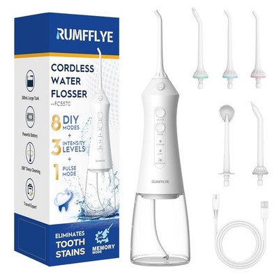 Portable Cordless Water Dental Flosser Oral Irrigator 300ML Teeth Cleaning