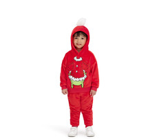 Dr. Seuss Grinch Toddler Hoodie Jogger Set 12M Red Christmas Unisex Outfit