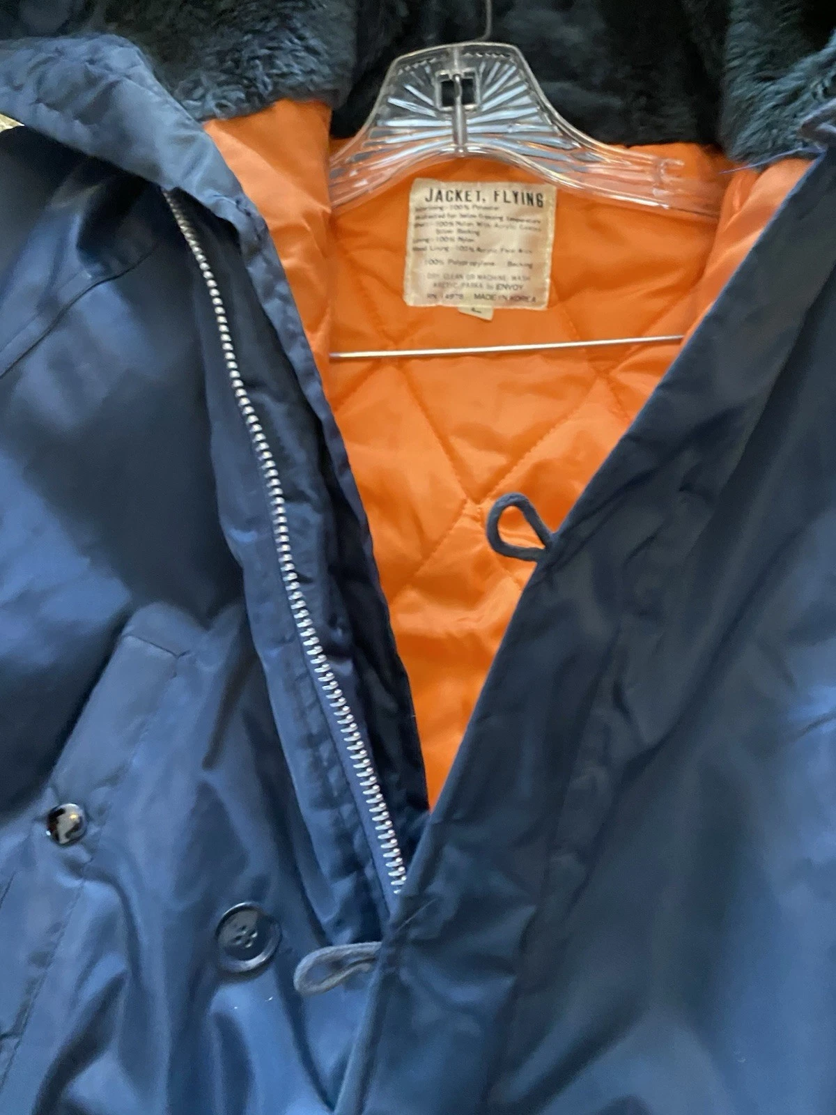 Vintage Arctic Parka Flying Jacket Large Made For Below Freezing Temp - product detail image 2