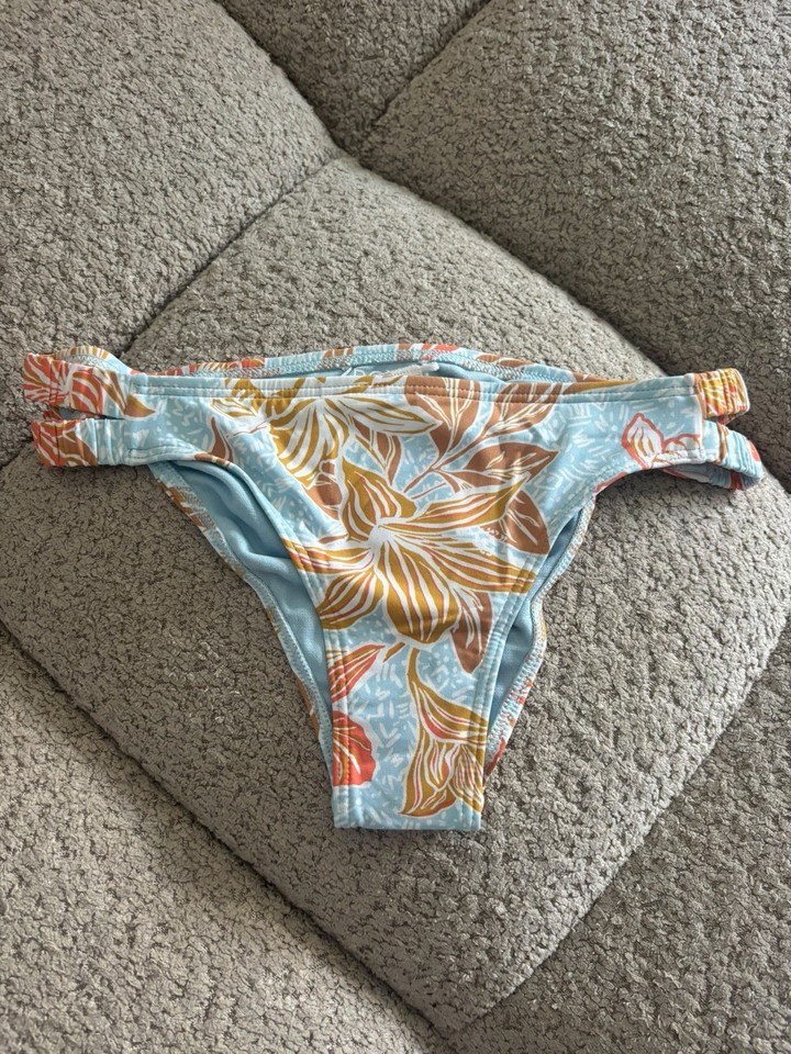Roxy bas de maillot femme XS regular bleu/orange floral