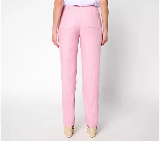 Pantalón NYDJ Marilyn Lino Rosa Néctar 16 W A684779 Foto 2 de 2