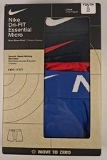 Nike 9N0845 Youth XL Dri-FIT Essential Micro Boxer Briefs-1Pack/3Pairs., 3 Color