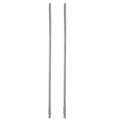 2pcs Magnetic Phillips Screwdriver Bit PH3 1/4'' Hex Shank 370mm Long 6mm Rod