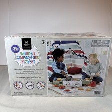 Member  s Mark Wooden Camping Food Playset Kids Toy Pretend Play Cooking Outdoors