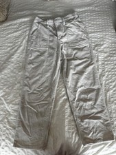 Universal Thread Women's Corduroy Straight Pants Beige Button Zip Pockets Cotton