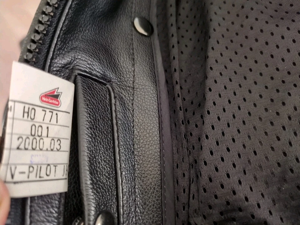 HEIN GERICKE Pantalones de Cuero CHAQUETA Montar SEGURO Moto Cremalleras 30" Cintura V Piloto HO 771 Foto 3 de 4