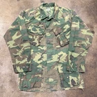 Vintage 60s/70s US Military Vietnam Era ERDL Poplin Slant Pocket Shirt Jacket S