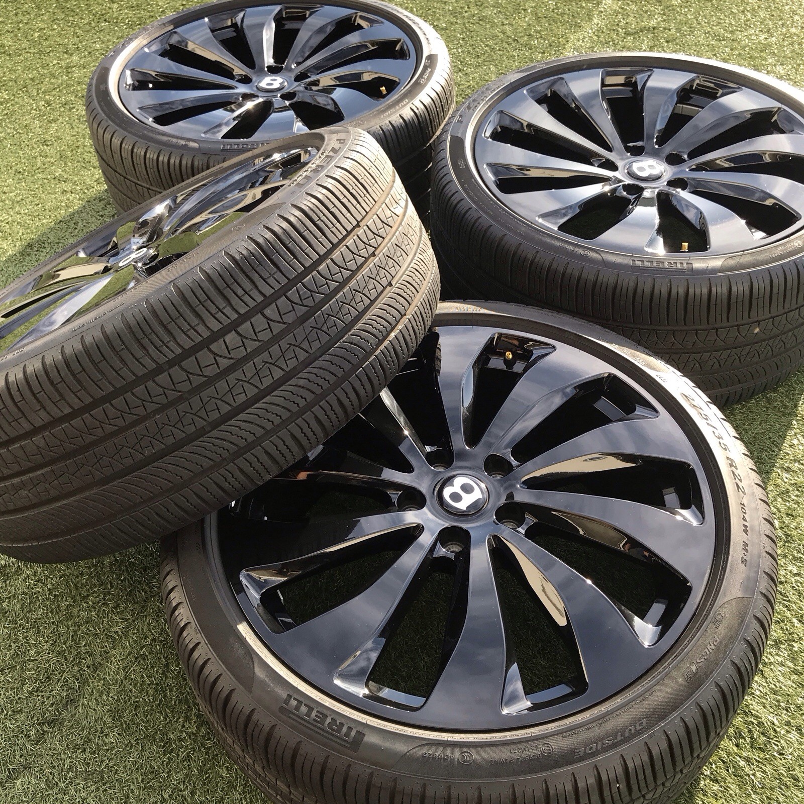 22 BENTLEY GT BLACK GENUINE FORGED SET GTC FLYING SPUR 3SE601025AB