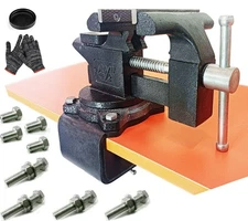 2-In-1 Work Bench Vise, Multi-Purpose Table Vice, 270° Rotating Clamp, 4.5" B...