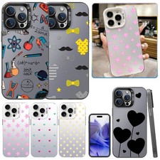 Sweet Laser Phone Case For Samsung S25 Ultra S24 iPhone 16e 17 Pro PC Hard Cover
