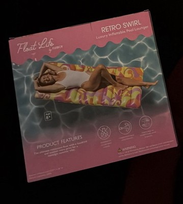 FUNBOY Retro Swirl Luxury Inflatable Pool Lounger Float Lounge Chair