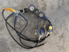 Tusa 3 gauge scuba diving console SPG, Depth gauge and compass new orings
