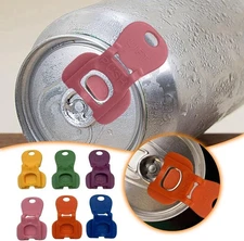 Complete Cover  Tab Opener, 6Pcs Beverage Barricade Colorful Drink Can Protector