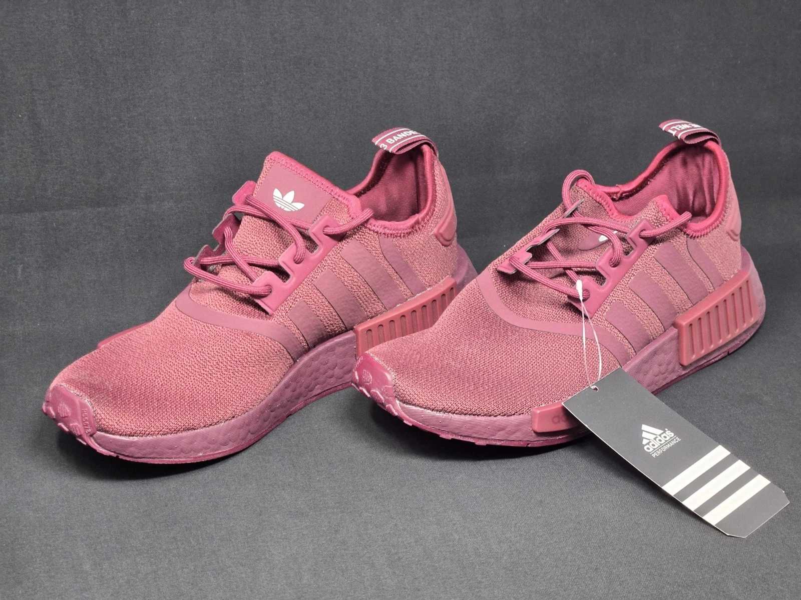 Adidas NMD R1 Womens Multi Sizes Maroon Crimson Burgundy Shoes Red GX8384 NBY