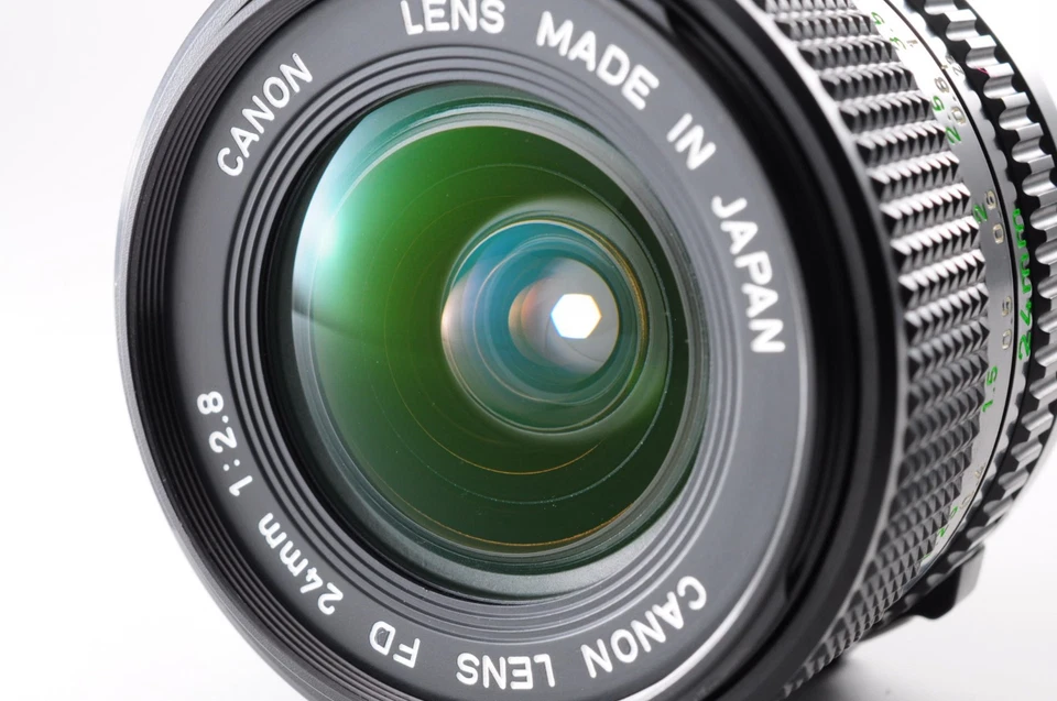 **MINT w/Hood** Canon New FD NFD 24mm f/2.8 MF Wide Angle Prime Lens + Cap Japan - Image 2 of 4