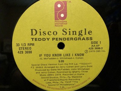 Teddy Pendergrass 12  If You Know Like I Know - Turn Off The Lights - VG++