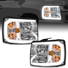Pair Headlights For 2007-2013 Chevy Silverado 1500 2500hd 3500hd Led Headlamps