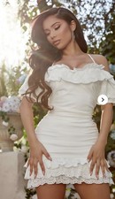 Fashion Nova Night And Day Ruched Mini Dress - White Size Medium