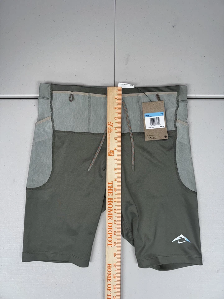 Nike DRI-FIT ADV Trail Run Lava Loop Lined Half Tights Green Pick Size HJ4170 - Image 4 of 4