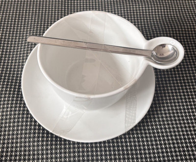 ASA Selection Multi Cup + Spoon weiß unbenutzt Tasse Untertasse Löffel no chips