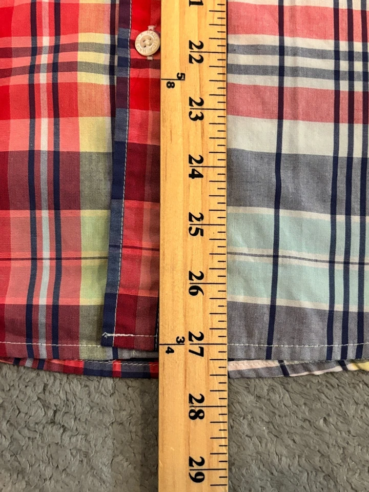 Nautica Shirt Youth Large Plaid Multicolor Button Up Long Sleeve Boys Preppy - Image 4 of 4