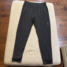 Nike Yoga Pants Mens Large Dark Gray Joggers Athletic Training CZ2208-010 -0291