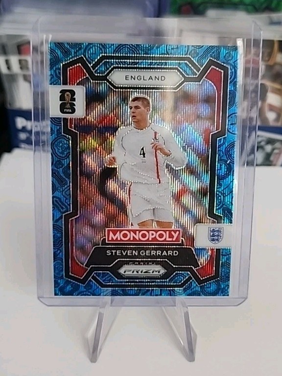 Steven Gerrard #23 2026 Monopoly World Cup Prizm Blue Wave Classic