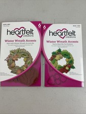HEARTFELT CREATIONS WINTER WREATH ACCENTS HCPC 3967  HCD1 7374