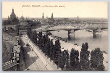 Antique Germany Postcard DRESDEN Altstadt TerrassenUfer City View 1910s