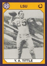 Y.A. Tittle 1990 Collegiate Collection LSU Tigers #3 LSU Tigers