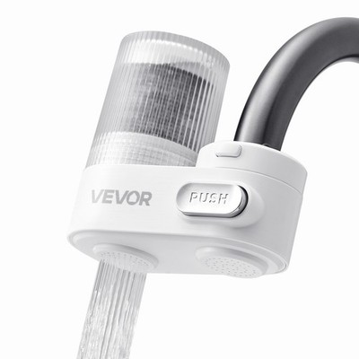 VEVOR Faucet Mount Water Filter Sink Water Purifier for Kitchen Vertical White